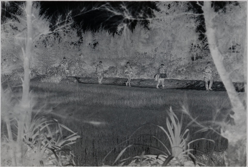 Untitled (Soldiers Walking Along Edge Of Rice Paddy, Vietnam)