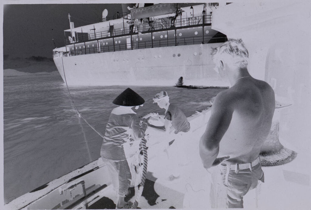 Untitled (Soldiers On Dock Looking Toward Ship, Vietnam)