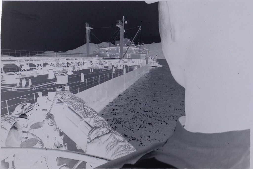 Untitled (Soldier Looking Toward Ship In Background, Vietnam)