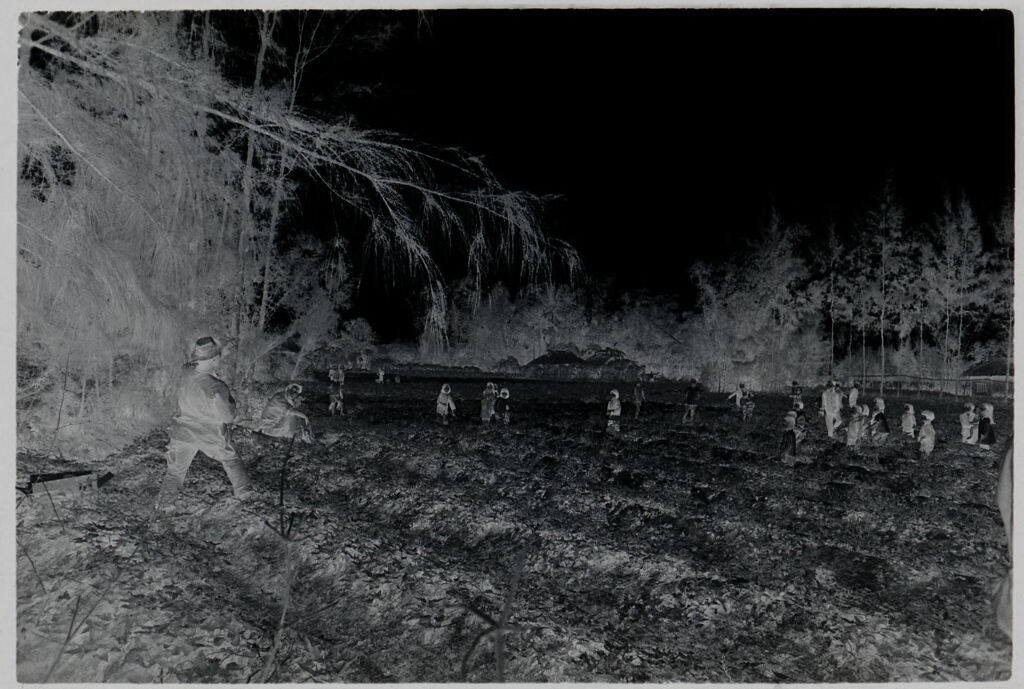 Untitled (Soldiers And Civilians In Clearing, Vietnam)