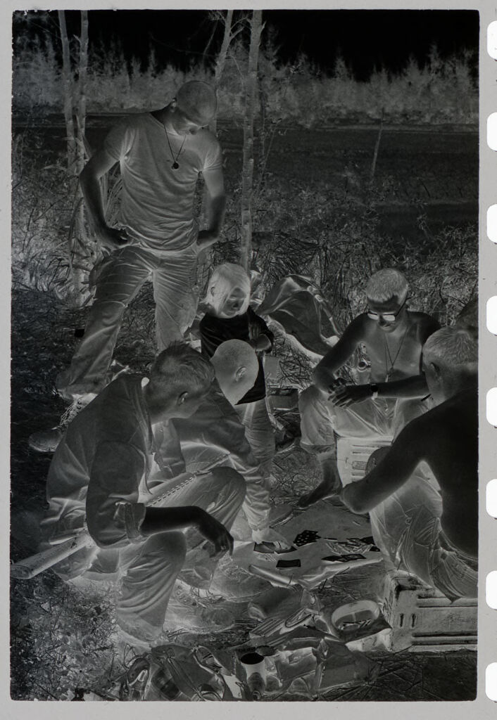 Untitled (Group Of Soldiers Playing Cards In A Rice Paddy, Vietnam)