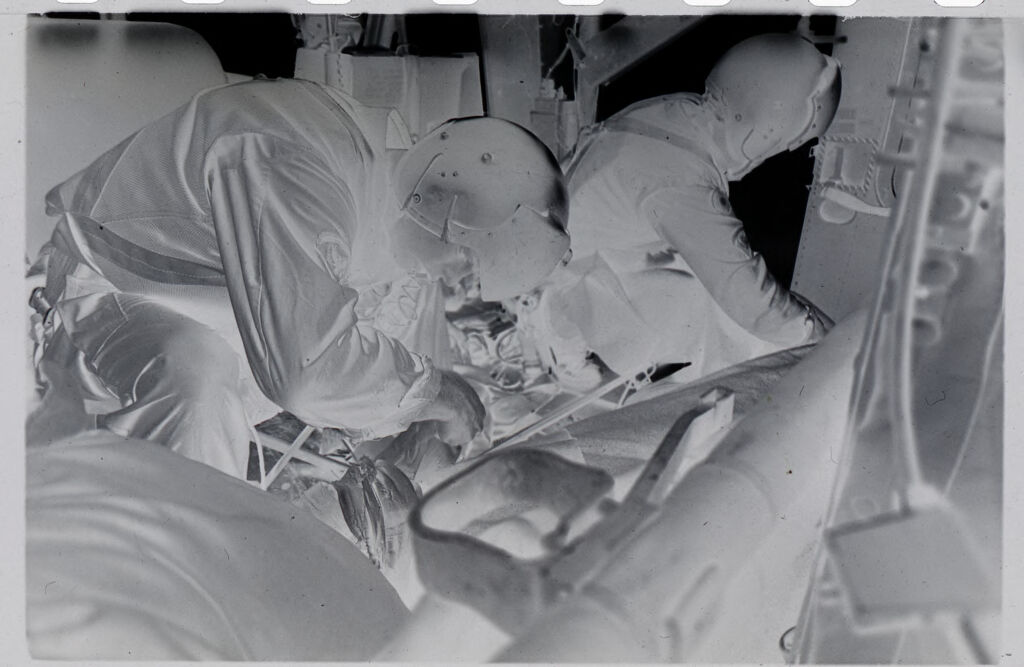 Untitled (Medics Treating Wounded Inside Helicopter, Vietnam)
