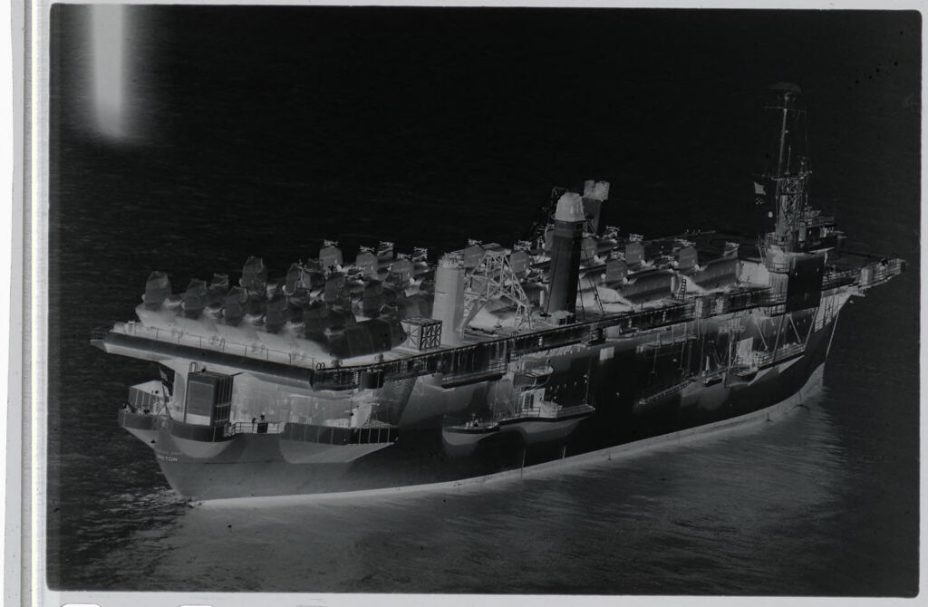 Untitled (Ship Transporting Chinook Helicopters, Vietnam)