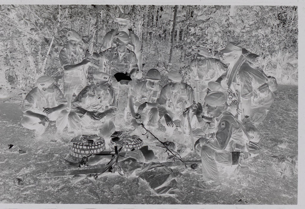 Untitled (Group Of Soldiers In Clearing In Jungle, Vietnam)