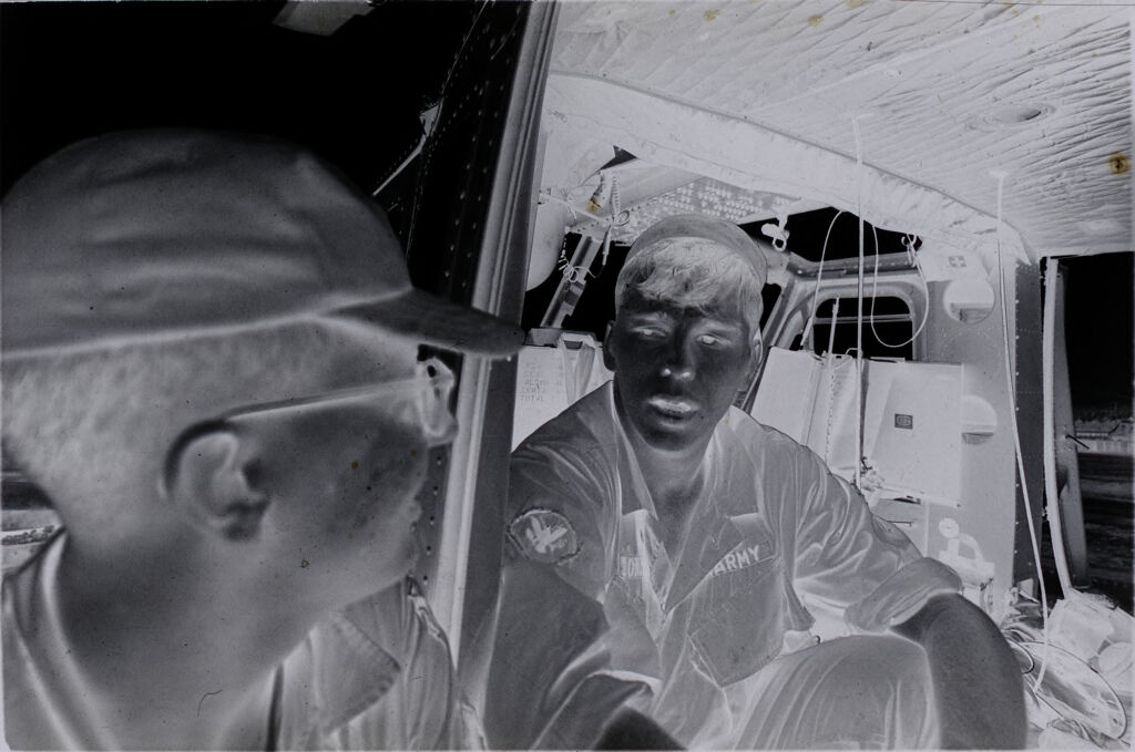 Untitled (Soldiers Outside Medevac Helicopter, Vietnam)