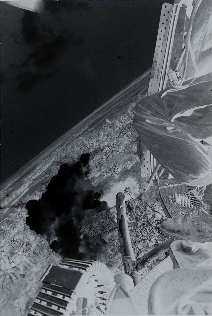 Untitled (View From Gunship Of Aerial Rocket Artillery Hitting Viet Cong Position South Of Saigon, Vietnam)