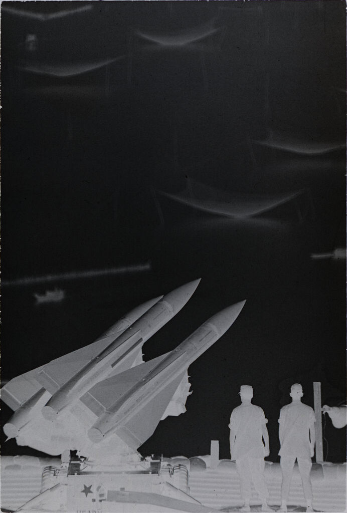 Untitled (Two Soldiers Standing By Hawk Missiles, Nha Trang Harbor, Vietnam)