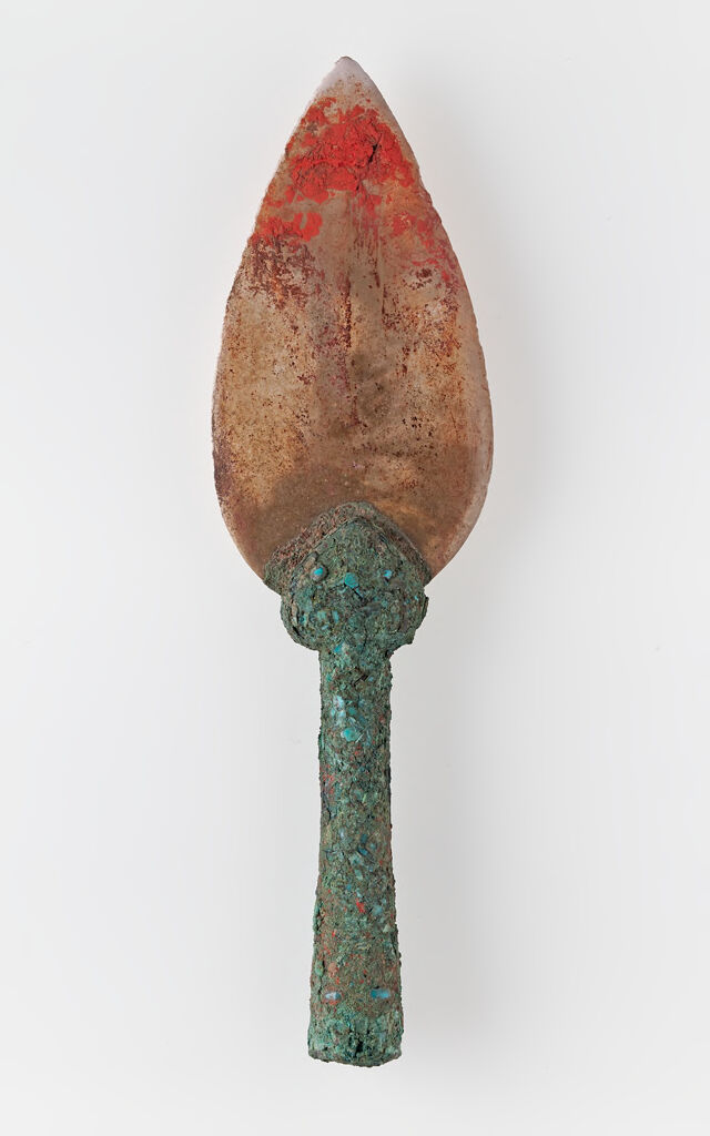 Jade Spearhead In A Bronze Socket
