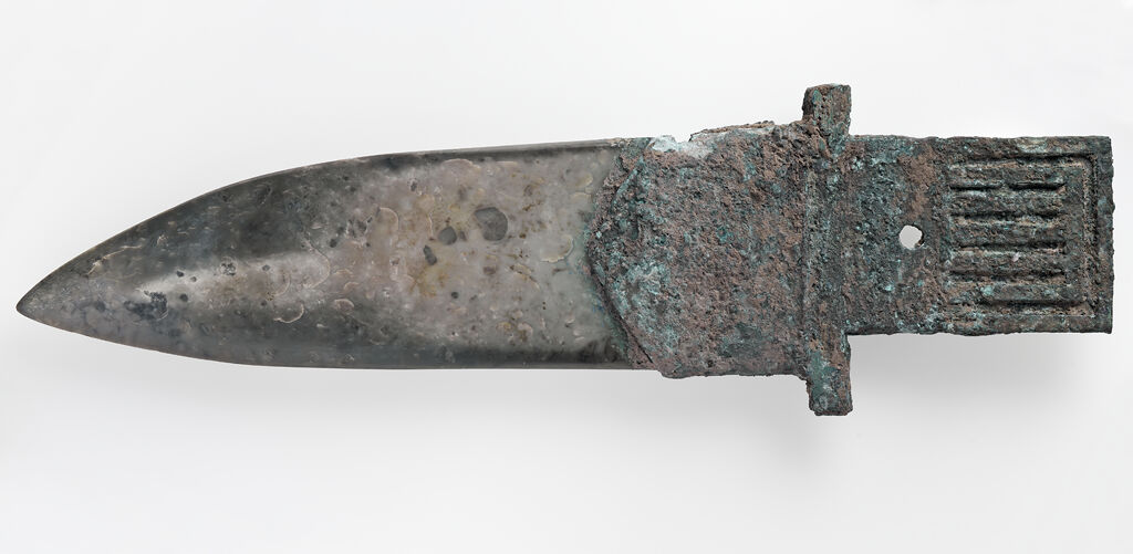 Jade Dagger-Axe In A Bronze Haft